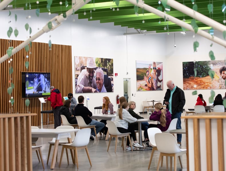 Several EchoPark guests gather inside a light, modern EchoPark store." aria-label="Several EchoPark guests gather inside a light, modern EchoPark store.