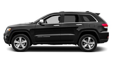 Image shows a black Jeep Grand Cherokee on a white background.