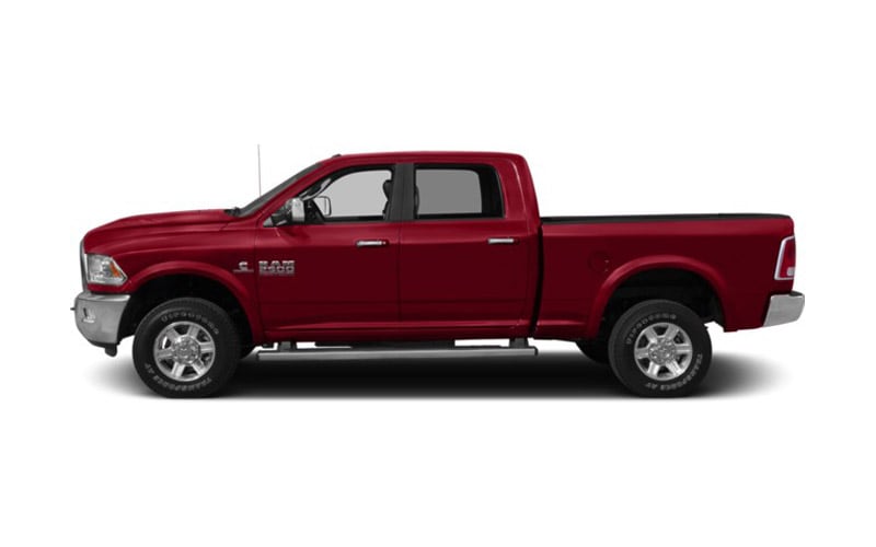 Image is of a red Ram 2500 truck on a white background.