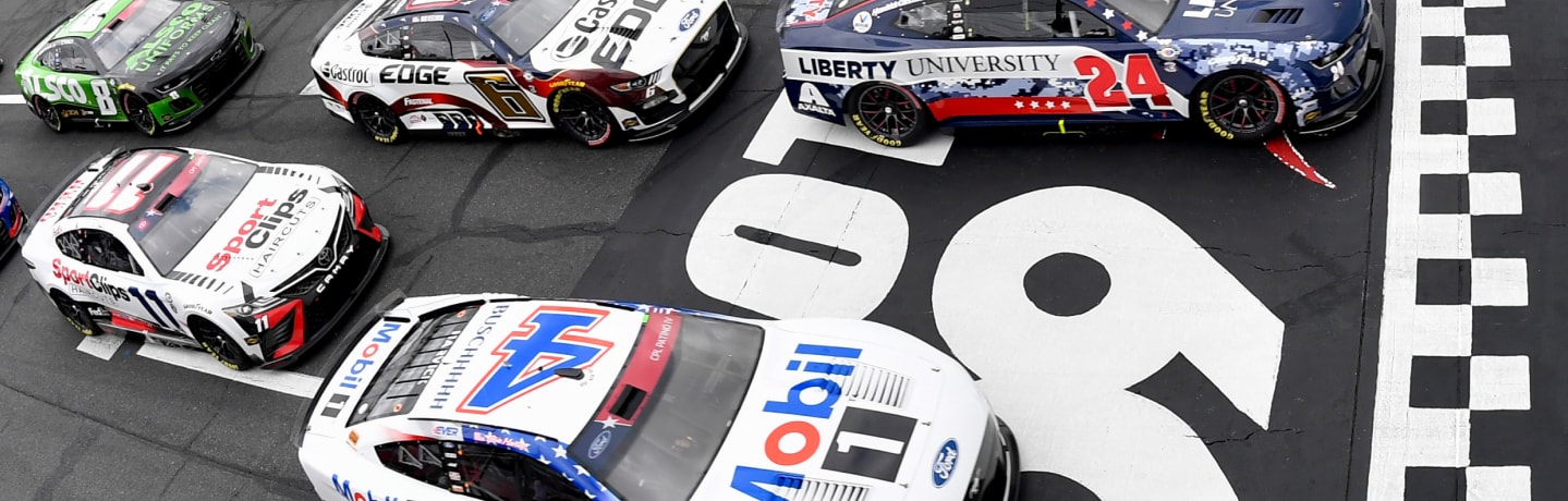Nascar finish line banner image