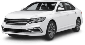 A white sedan referencing the vehicle service contract product that provides coverage for all of the major systems of a vehicle.